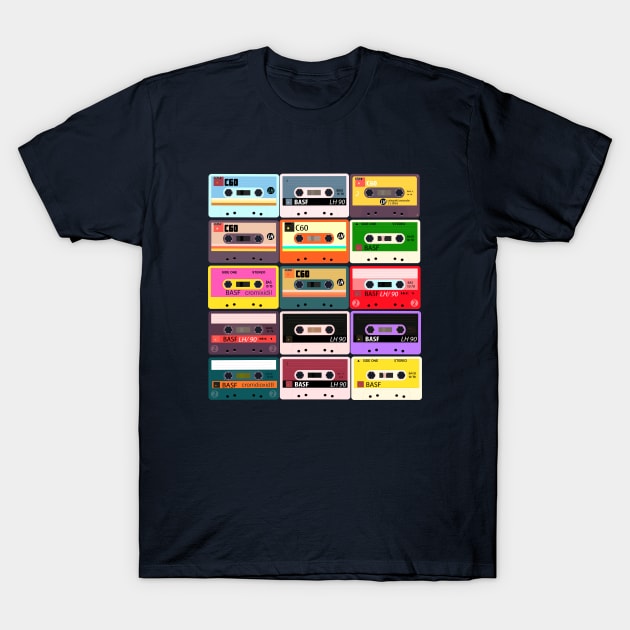 pattern cassette T-Shirt by retrocolorz